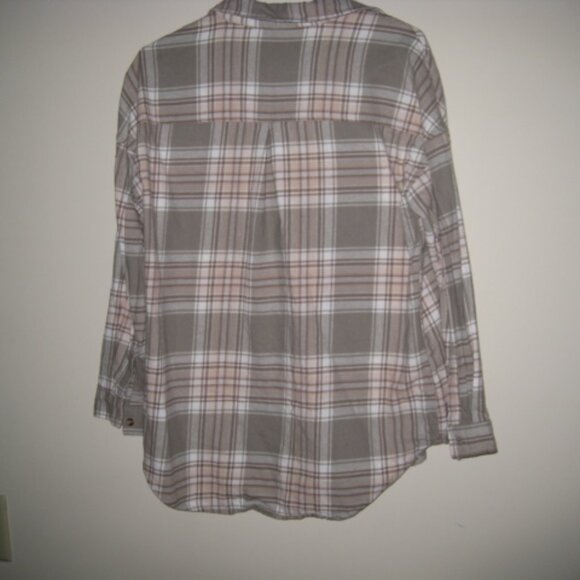 Ardene 100% Cotton Plaid Flannel Shirt M - Picture 10 of 14